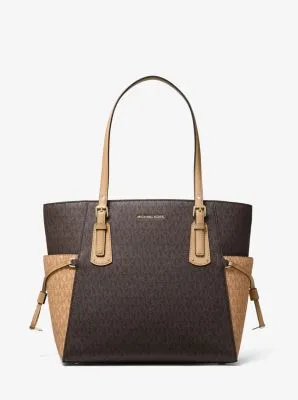 Voyager Small Two-Tone Logo Tote Bag