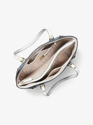 Voyager Small Two-Tone Logo Tote Bag