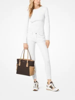 Voyager Small Two-Tone Logo Tote Bag