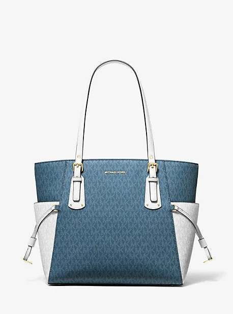 Voyager Small Two-Tone Logo Tote Bag