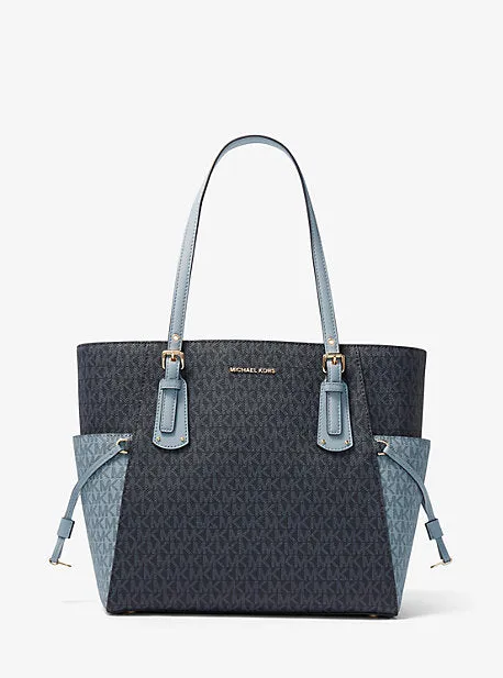 Voyager Small Two-Tone Logo Tote Bag