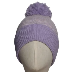 Winter Beanie Herringbone Lilac