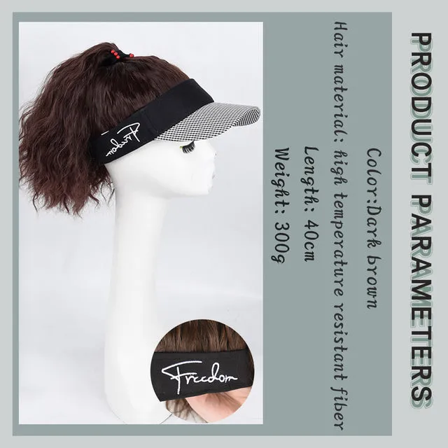 Women Artificial Hair Summer Baseball Cap