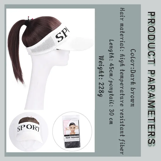 Women Artificial Hair Summer Baseball Cap