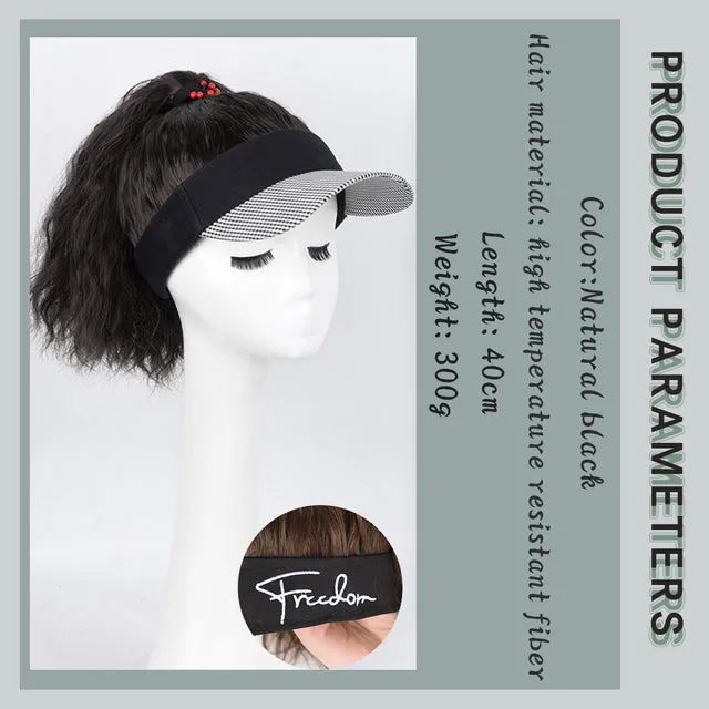 Women Artificial Hair Summer Baseball Cap