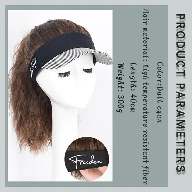 Women Artificial Hair Summer Baseball Cap